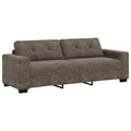 3-Sitzer-Sofa Dunkelgrau 220 cm Kunstleder