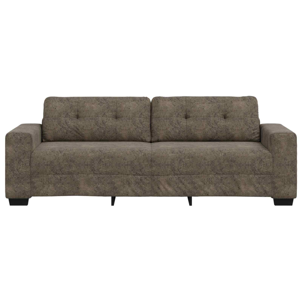3-Sitzer-Sofa Dunkelgrau 220 cm Kunstleder