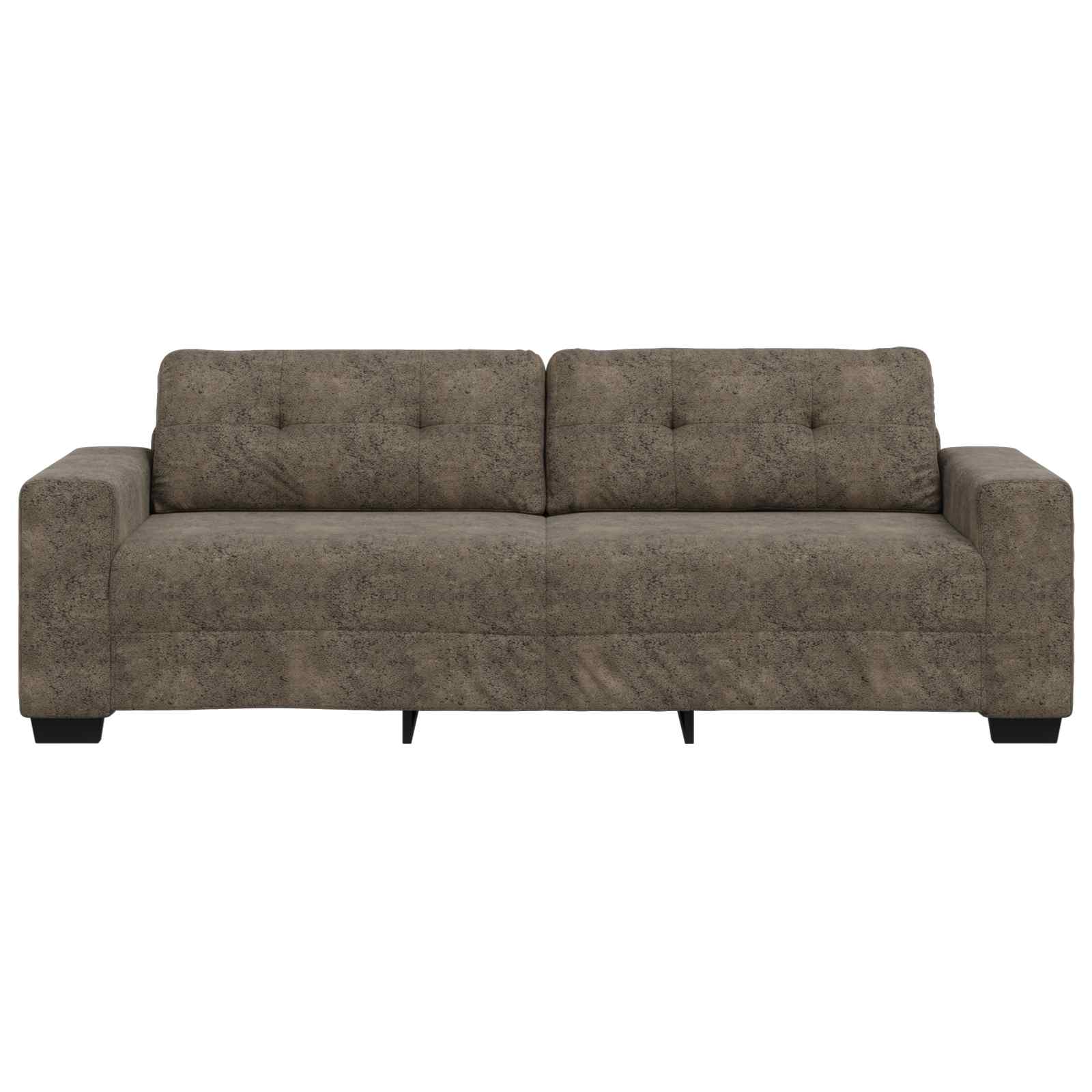 3-Sitzer-Sofa Dunkelgrau 220 cm Kunstleder