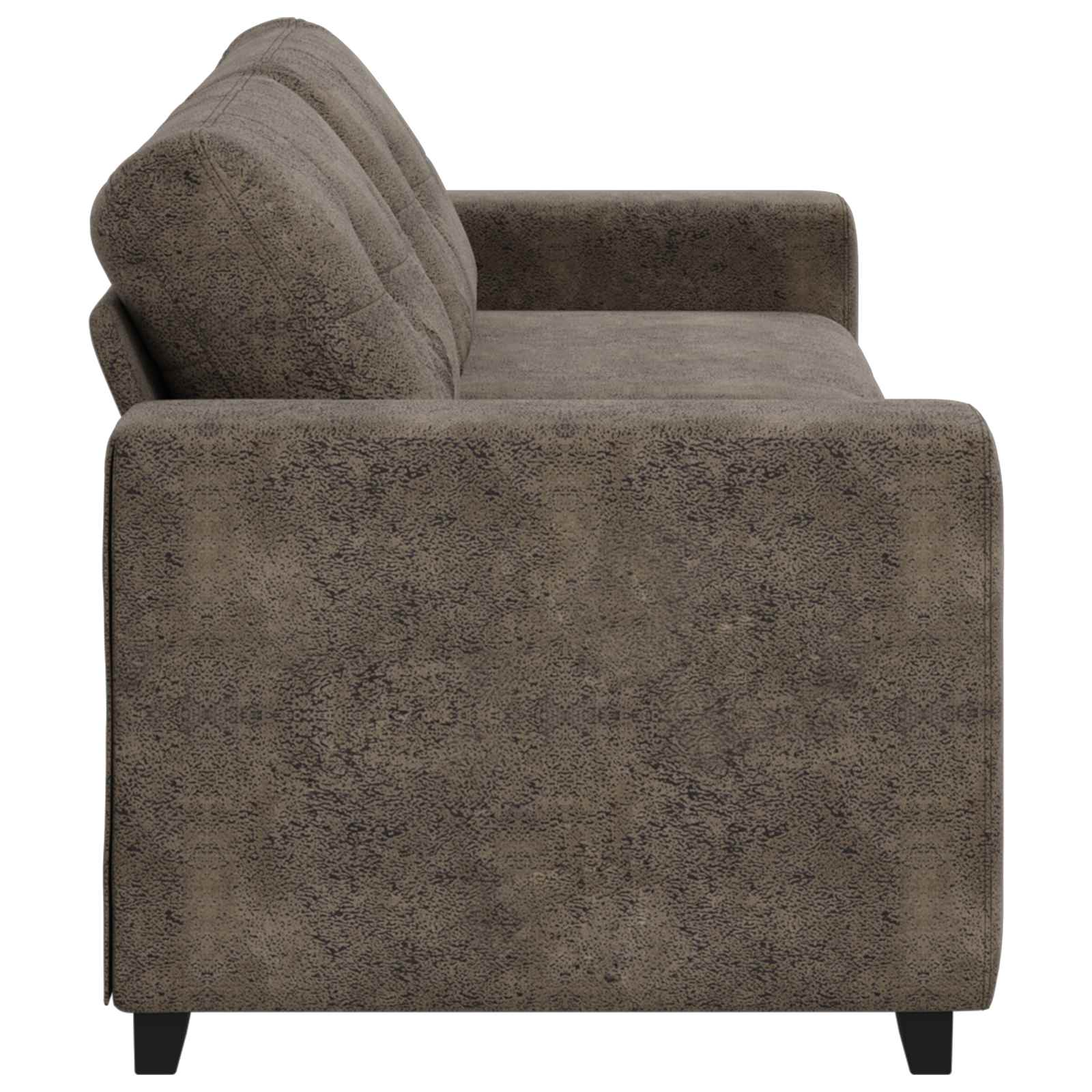 3-Sitzer-Sofa Dunkelgrau 220 cm Kunstleder