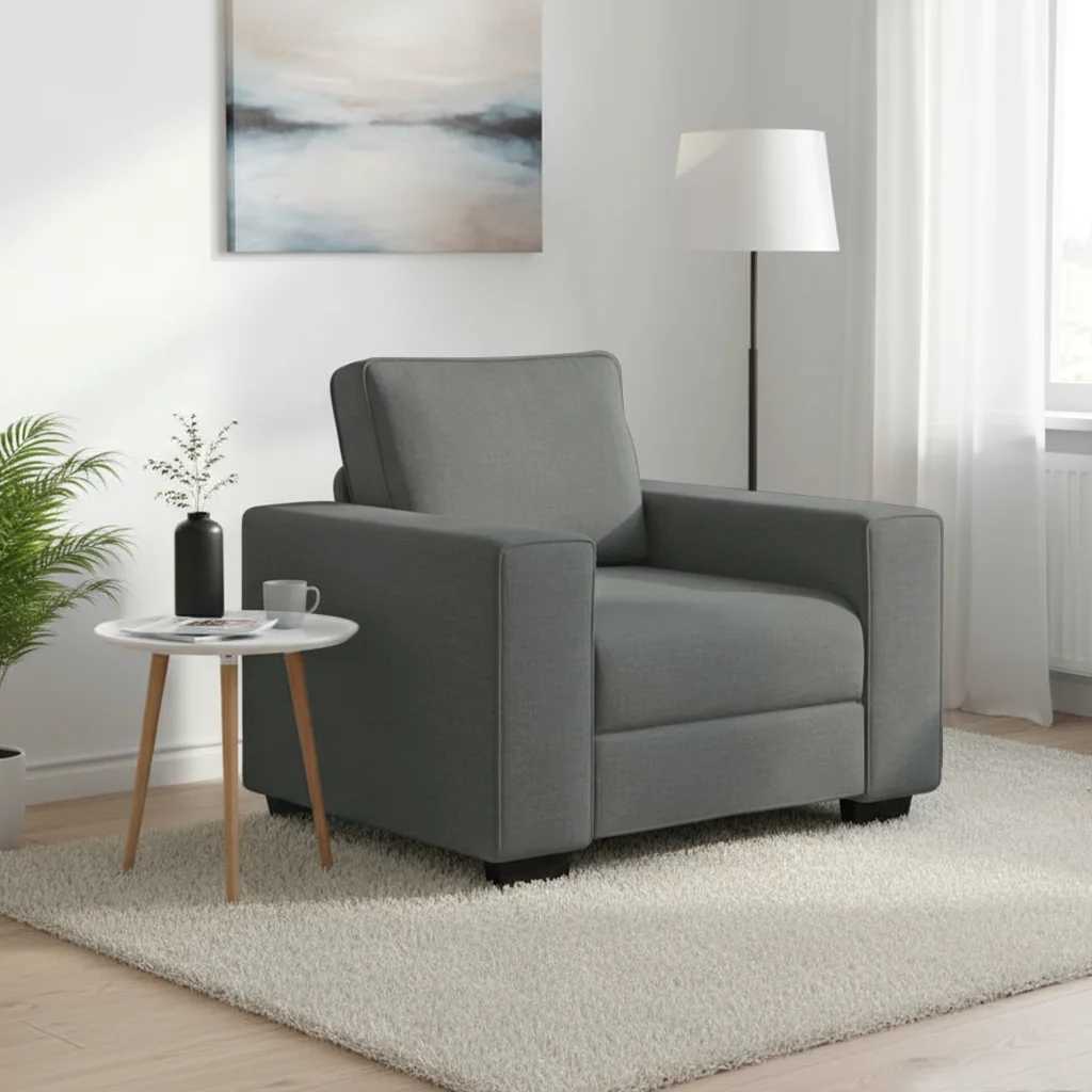 Sessel Dunkelgrau 100x77x82 cm Stoff