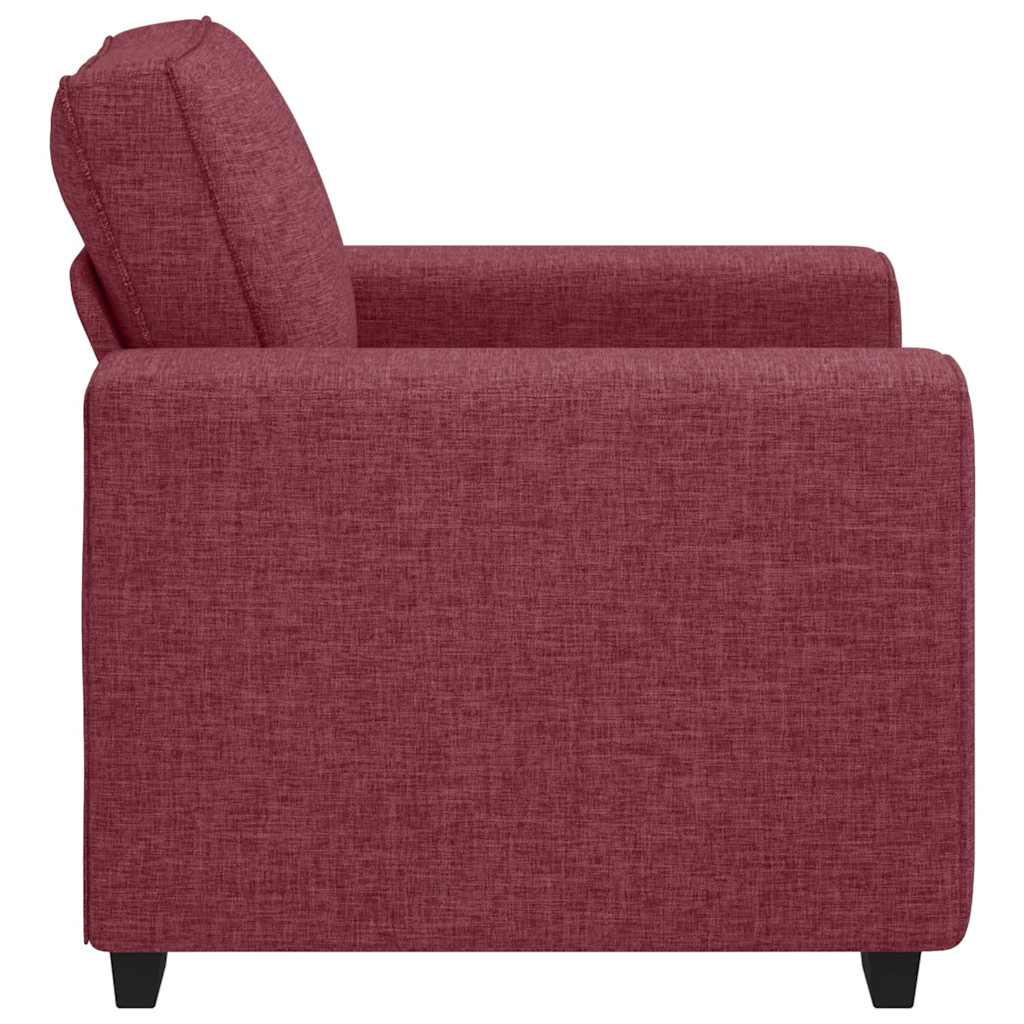 Sessel Weinrot 100x77x82 cm Stoff
