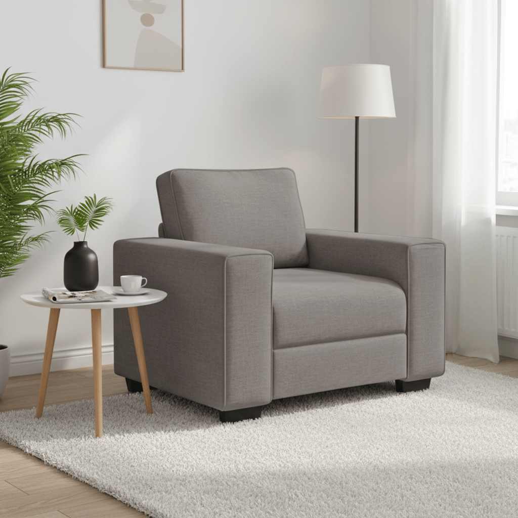 Sessel Taupe 100x77x82 cm Stoff