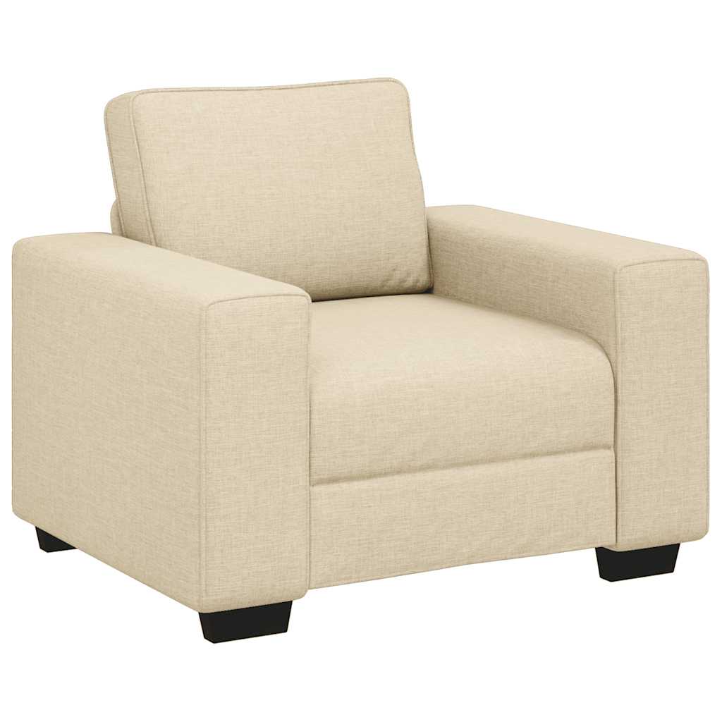 Sessel Creme 100x77x82 cm Stoff