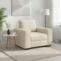 Sofa-Sessel Beige 100 cm Leinenmischgewebe