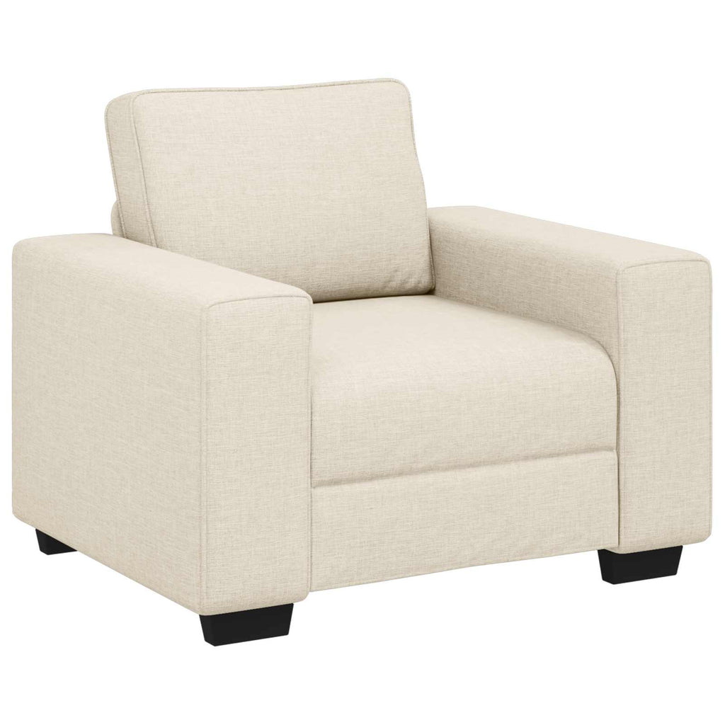 Sofa-Sessel Beige 100 cm Leinenmischgewebe