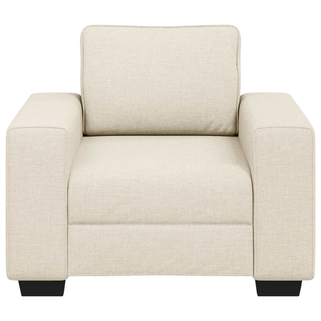 Sofa-Sessel Beige 100 cm Leinenmischgewebe
