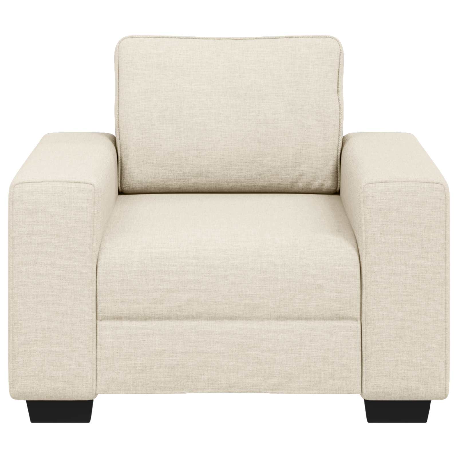 Sofa-Sessel Beige 100 cm Leinenmischgewebe
