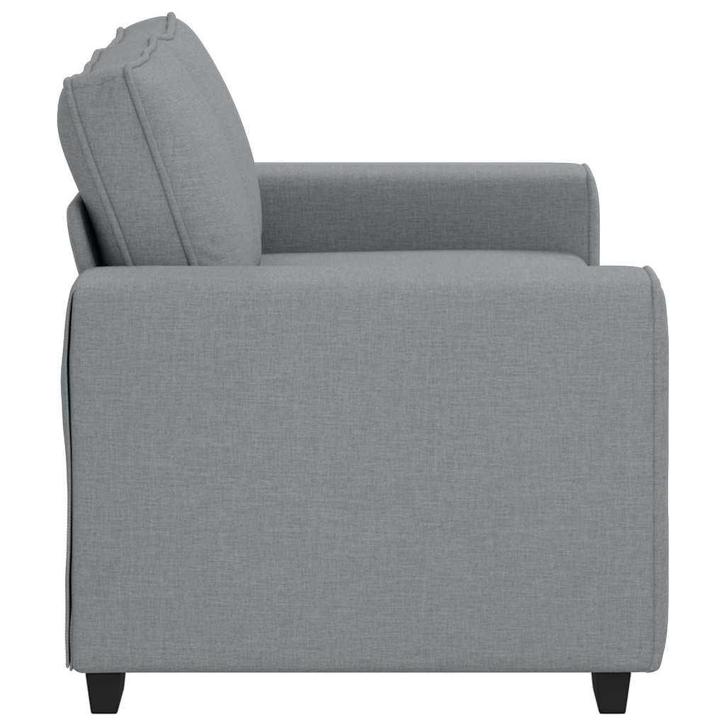 2-Sitzer-Sofa Hellgrau 160x77x82 cm Stoff