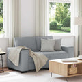 2-Sitzer-Sofa Hellgrau 160x77x82 cm Stoff