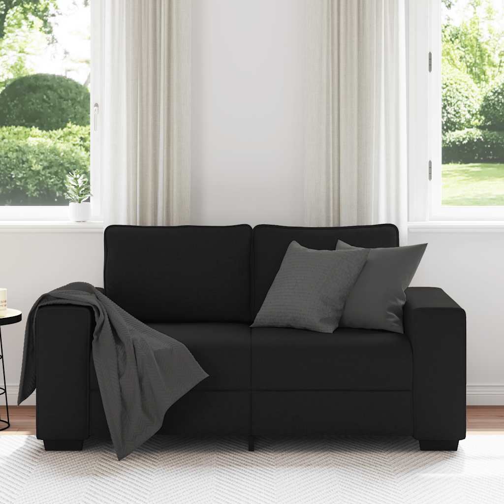 2-Sitzer-Sofa Schwarz 160x77x82 cm Stoff