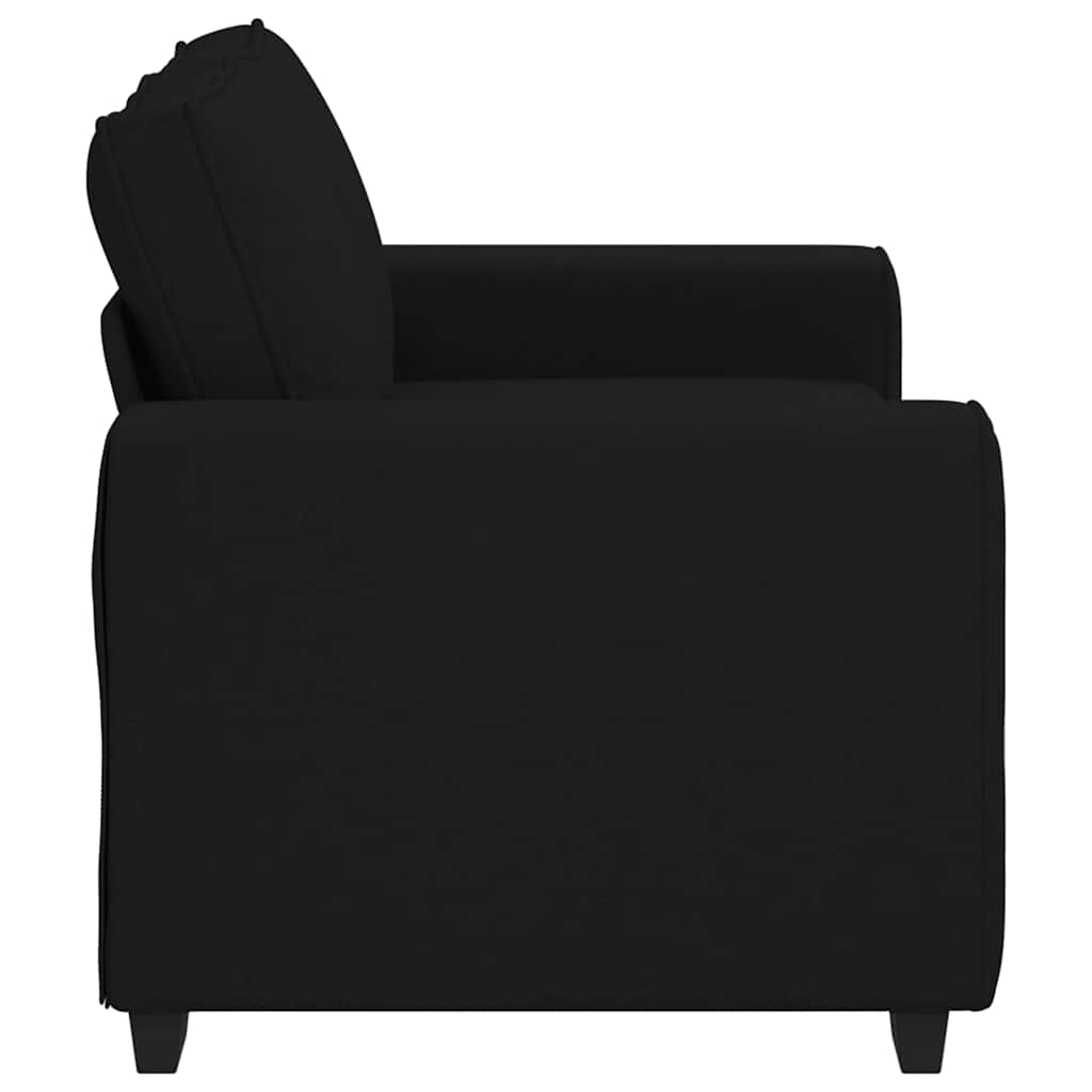 2-Sitzer-Sofa Schwarz 160x77x82 cm Stoff