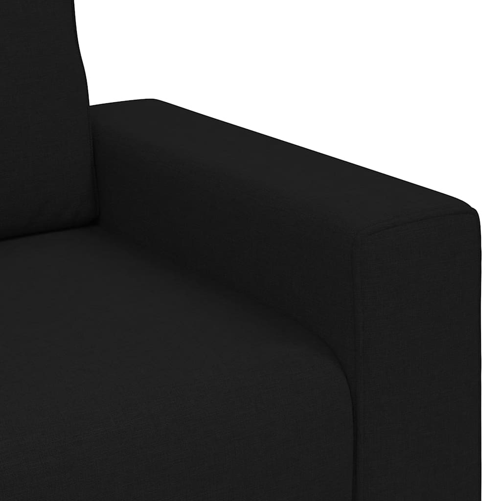 2-Sitzer-Sofa Schwarz 160x77x82 cm Stoff