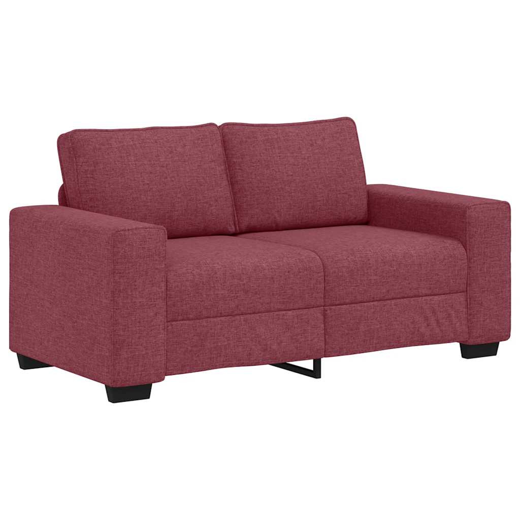 2-Sitzer-Sofa Weinrot 160x77x82 cm Stoff