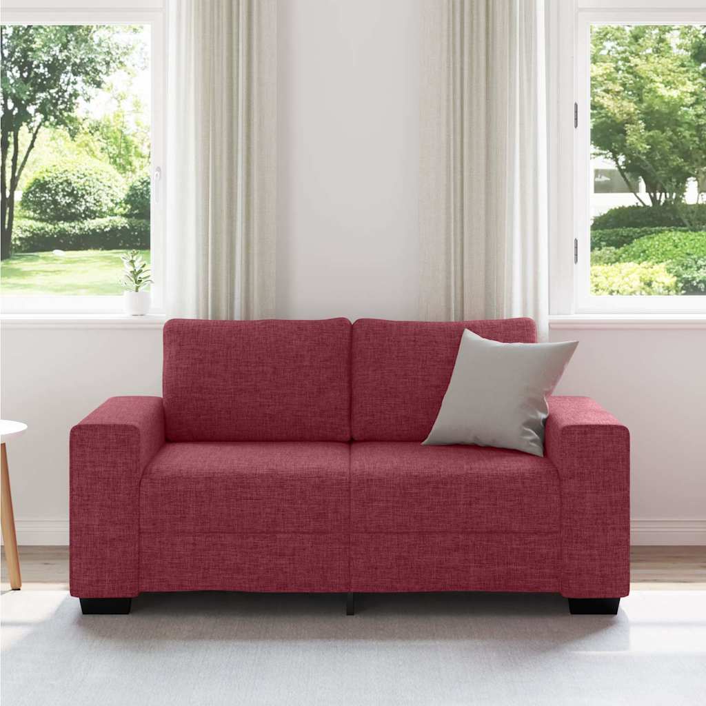 2-Sitzer-Sofa Weinrot 160x77x82 cm Stoff
