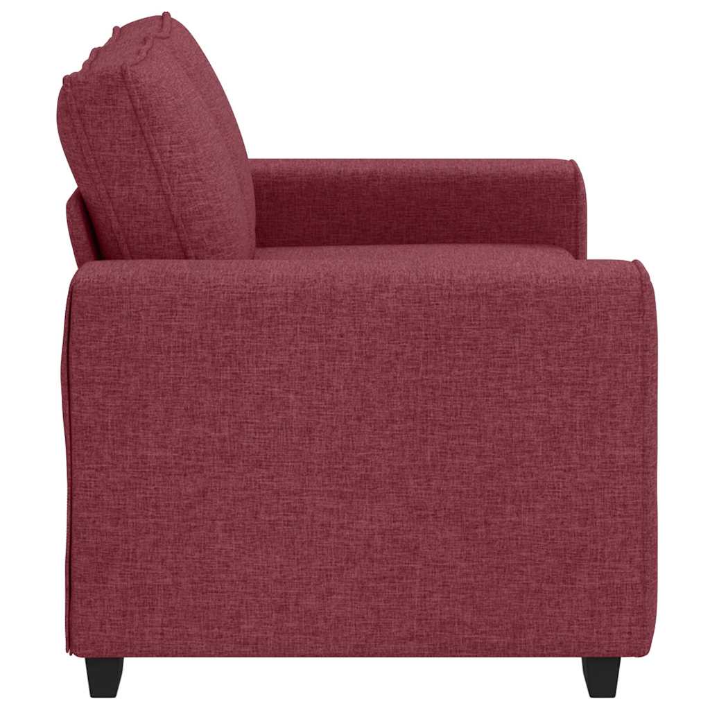 2-Sitzer-Sofa Weinrot 160x77x82 cm Stoff