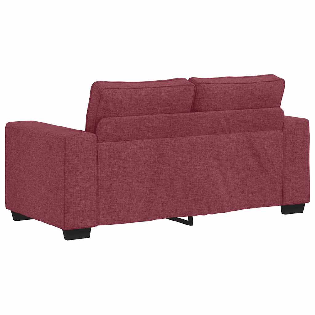 2-Sitzer-Sofa Weinrot 160x77x82 cm Stoff
