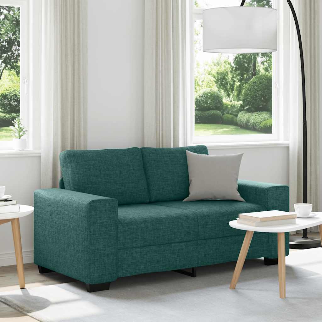 2-Sitzer-Sofa Dunkelgrün 160x77x82 cm Stoff