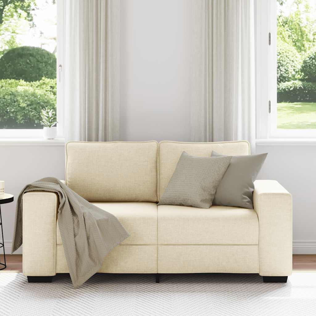 2-Sitzer-Sofa Creme 160x77x82 cm Stoff