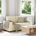 2-Sitzer-Sofa Creme 160x77x82 cm Stoff