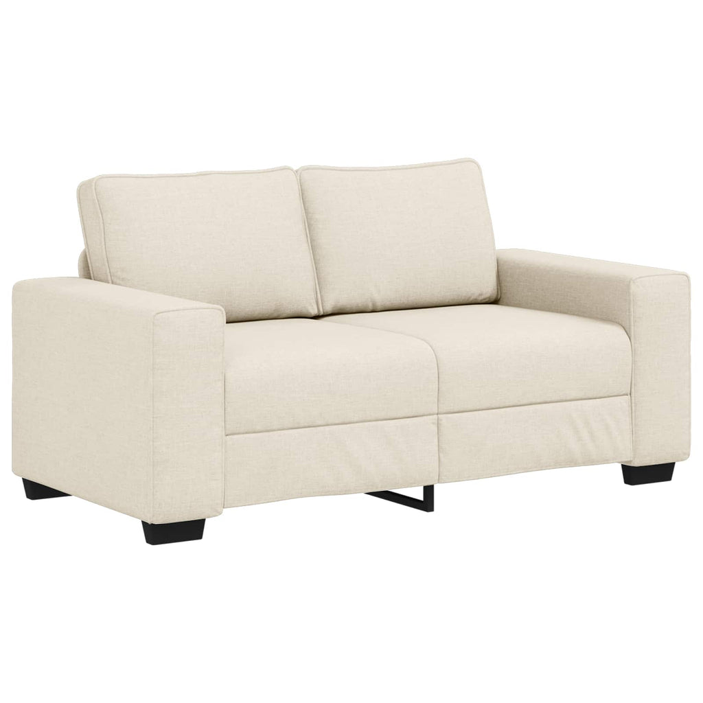 2-Sitzer Sofa Beige 160 cm Leinenmischgewebe