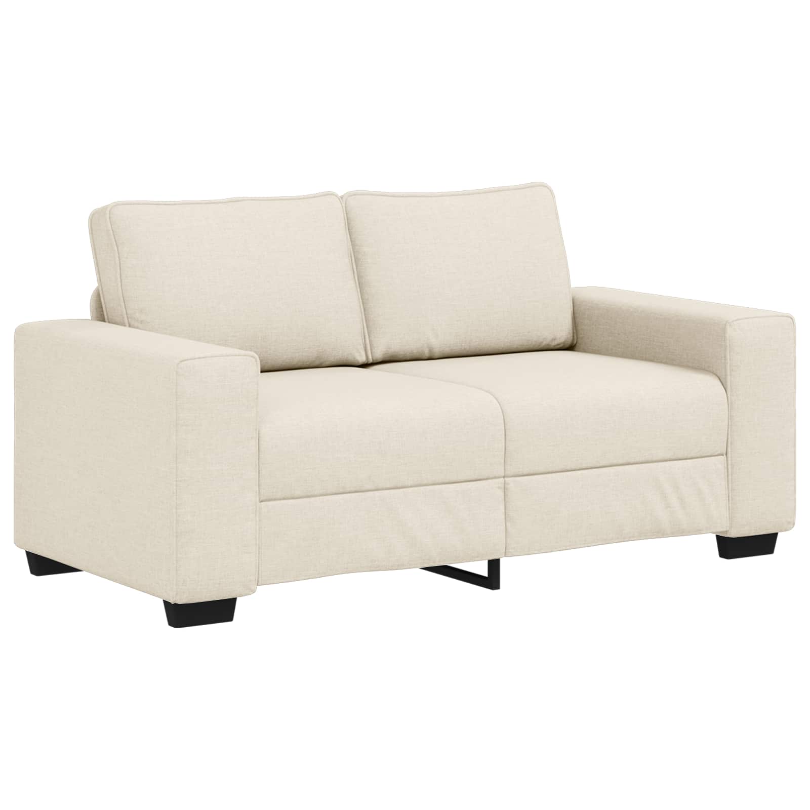 2-Sitzer Sofa Beige 160 cm Leinenmischgewebe