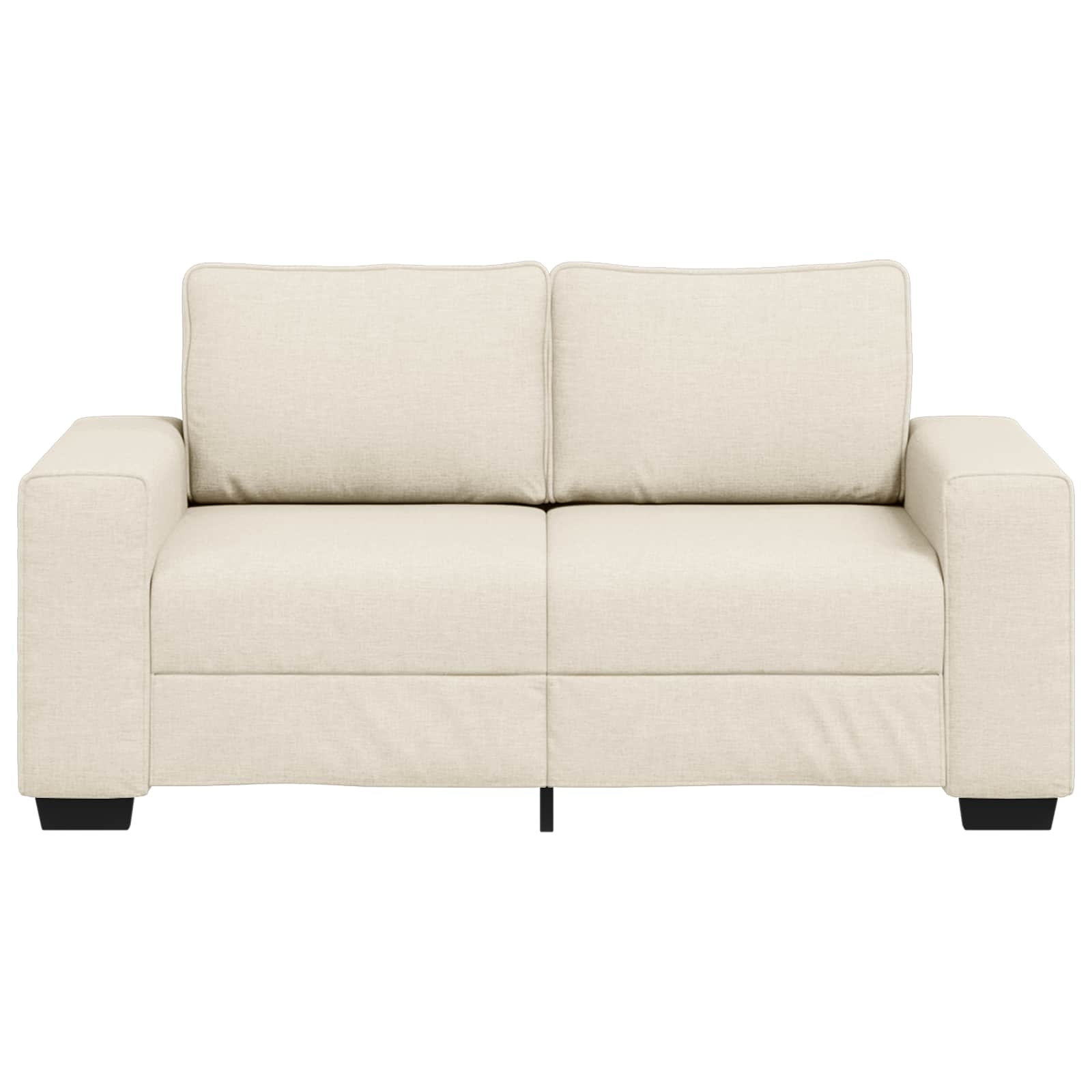 2-Sitzer Sofa Beige 160 cm Leinenmischgewebe