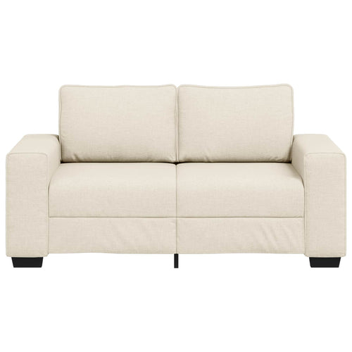 2-Sitzer Sofa Beige 160 cm Leinenmischgewebe