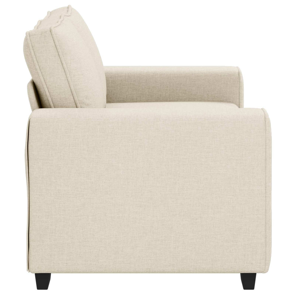 2-Sitzer Sofa Beige 160 cm Leinenmischgewebe