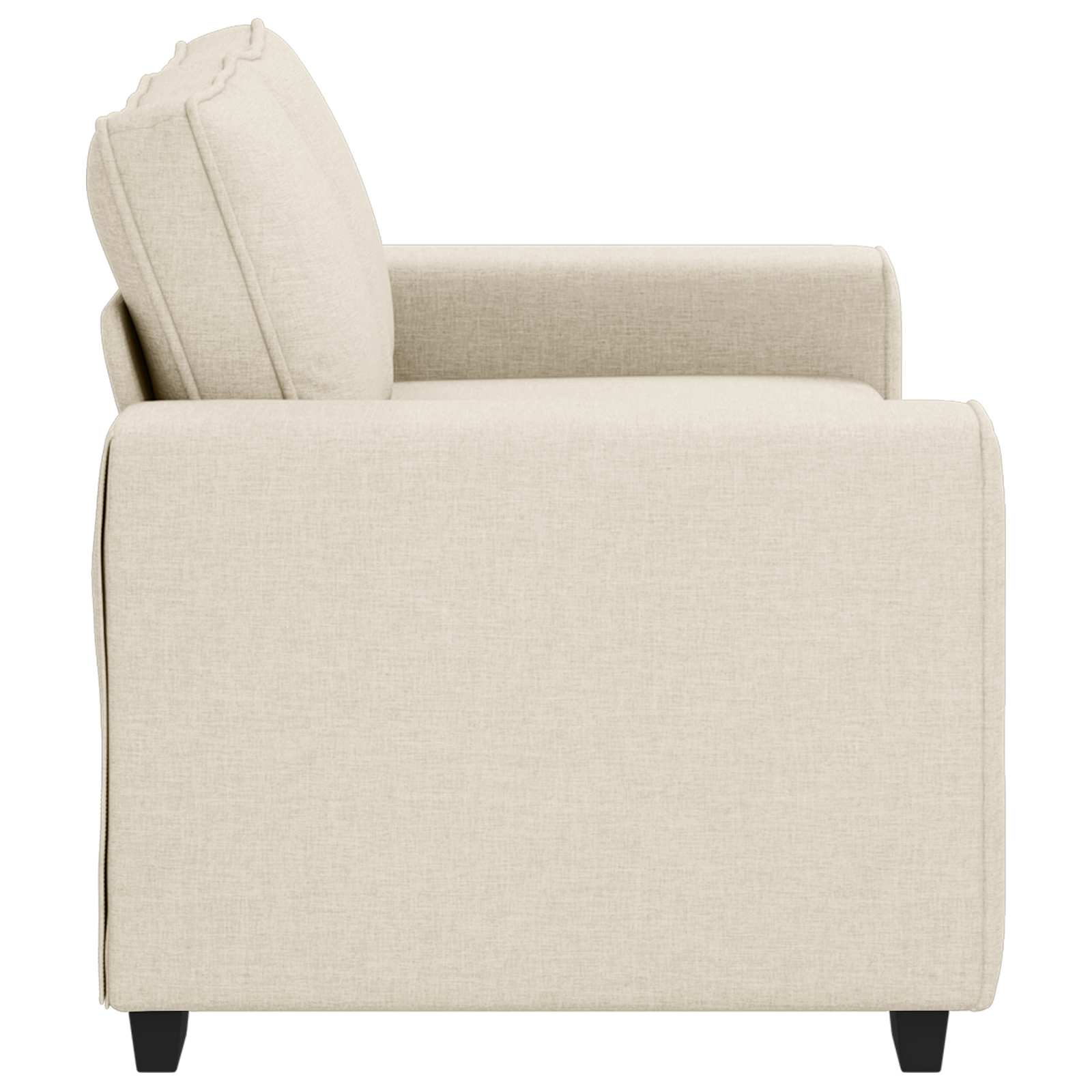 2-Sitzer Sofa Beige 160 cm Leinenmischgewebe