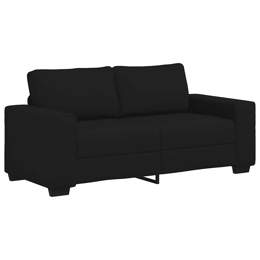 2-Sitzer-Sofa Schwarz 180x77x82 cm Stoff