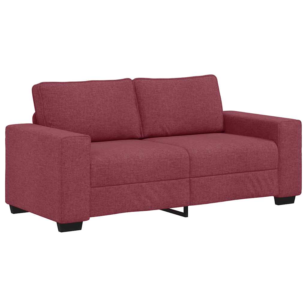 2-Sitzer-Sofa Weinrot 180x77x82 cm Stoff