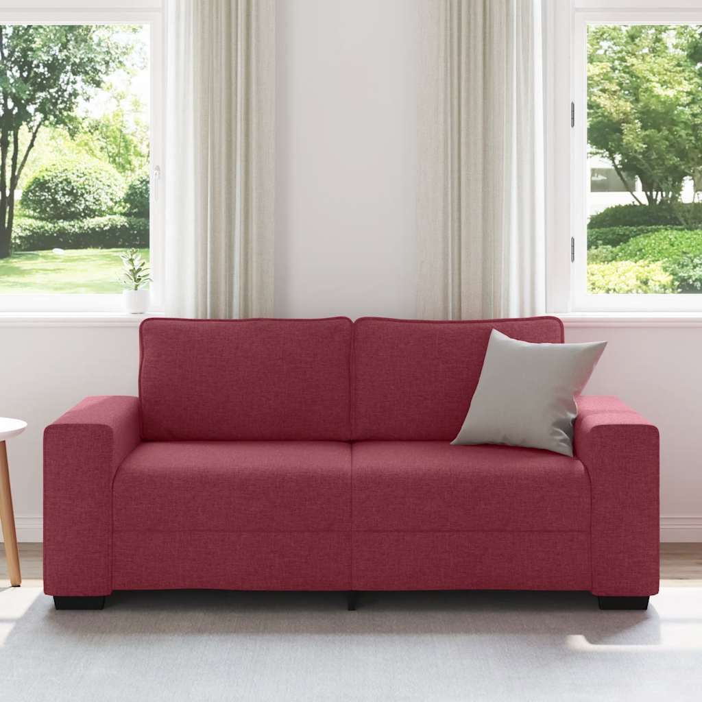 2-Sitzer-Sofa Weinrot 180x77x82 cm Stoff