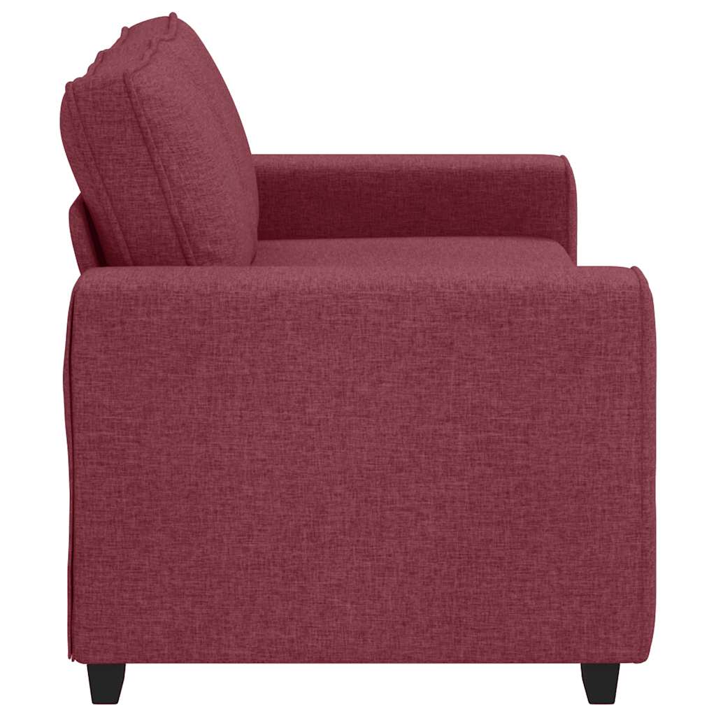2-Sitzer-Sofa Weinrot 180x77x82 cm Stoff