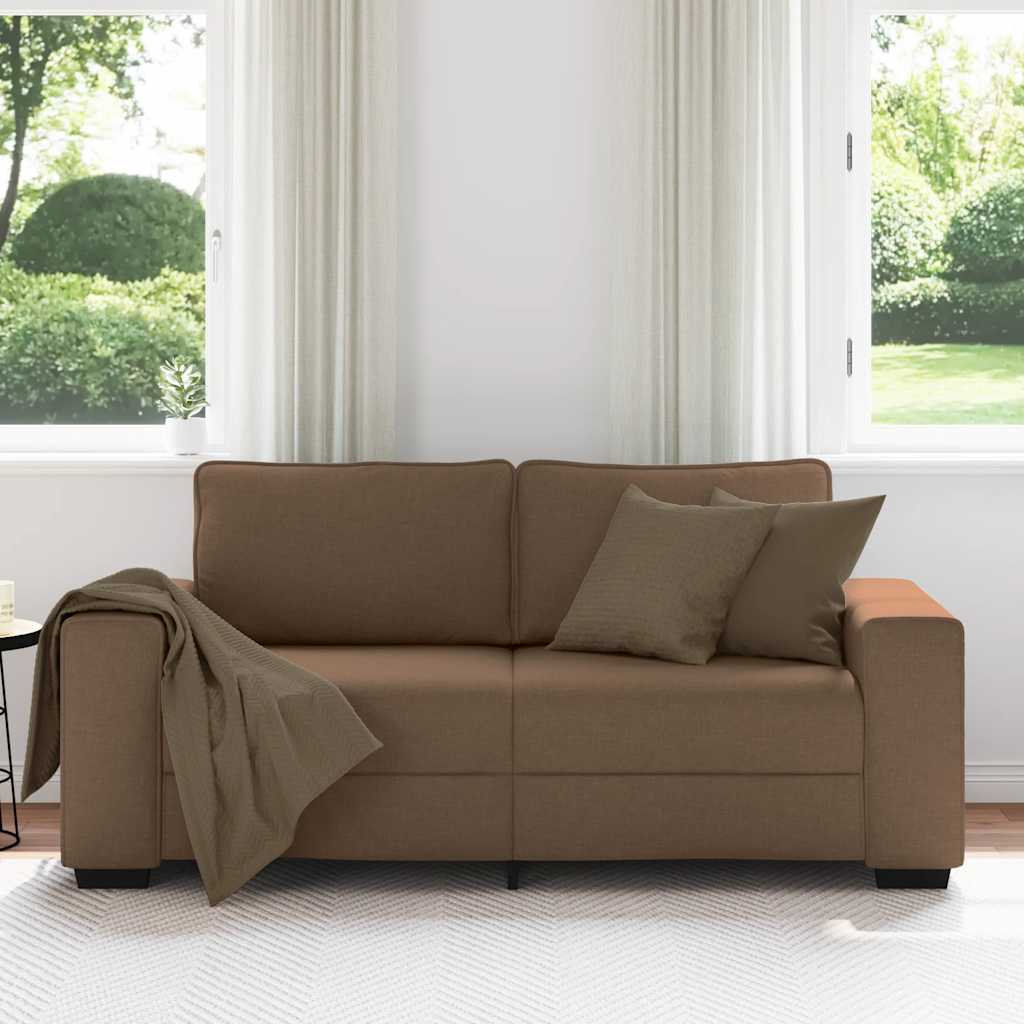 2-Sitzer-Sofa Braun 180x77x82 cm Stoff