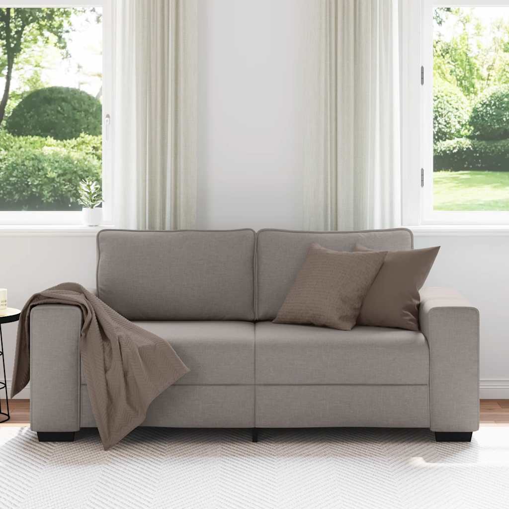 2-Sitzer-Sofa Taupe 180x77x82 cm Stoff