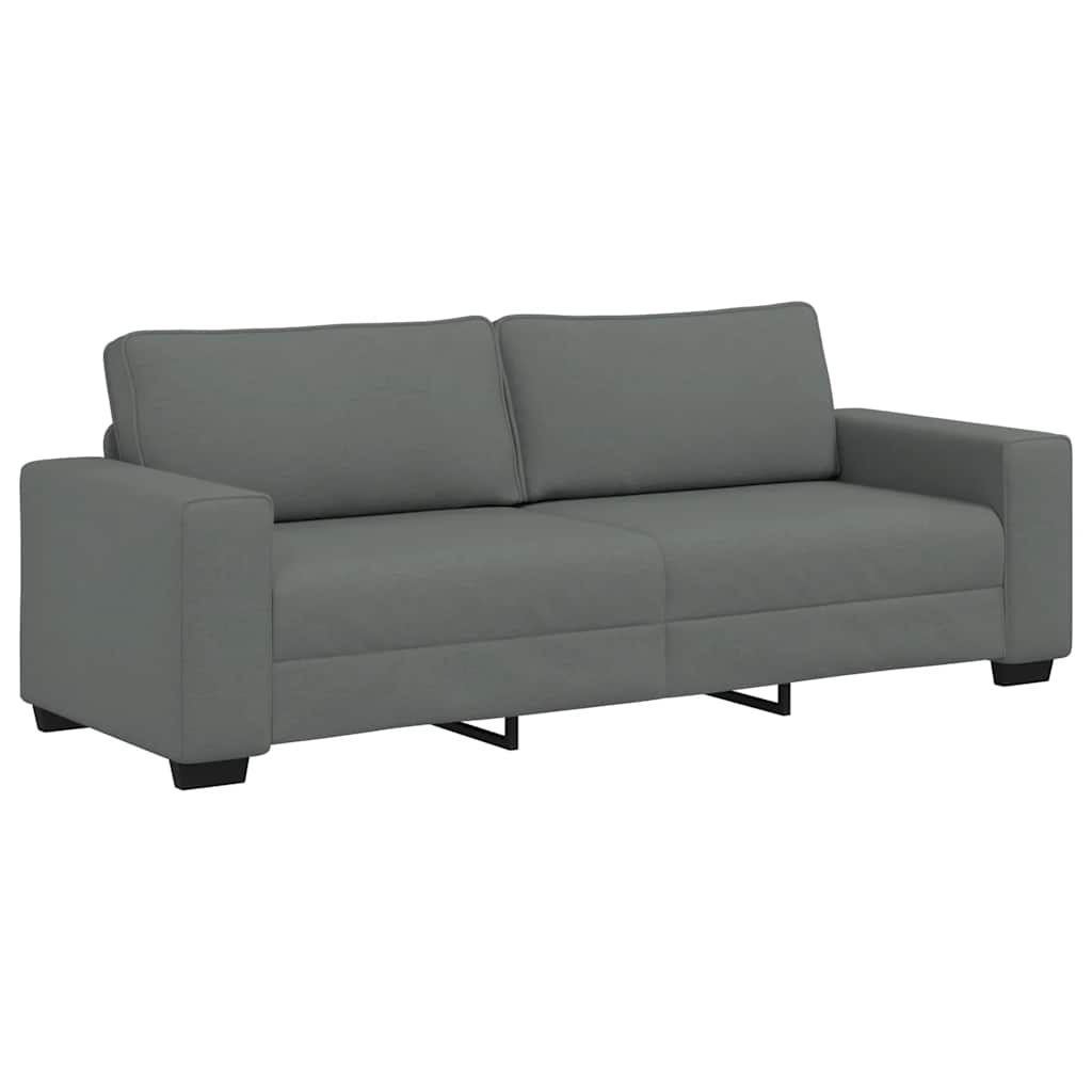 3-Sitzer-Sofa Dunkelgrau 220x77x82 cm Stoff