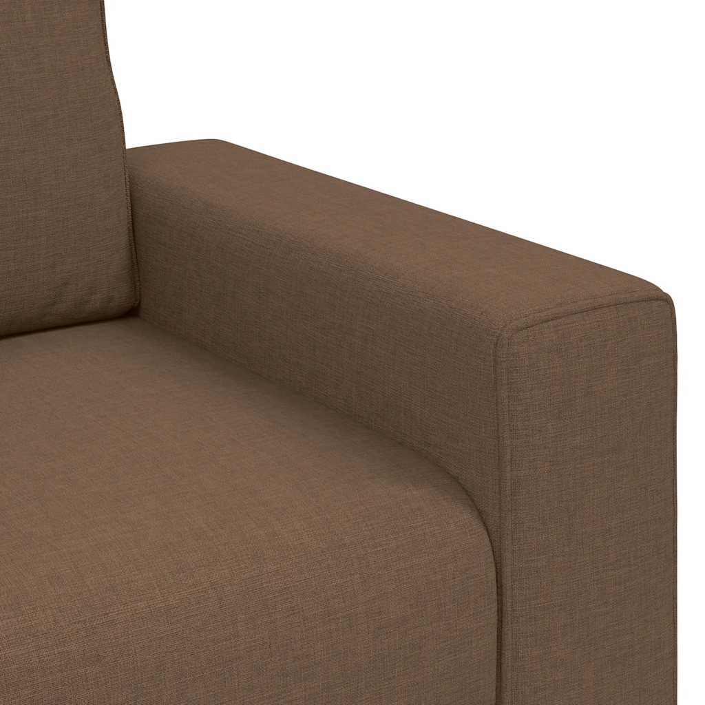 3-Sitzer-Sofa Braun 220x77x82 cm Stoff