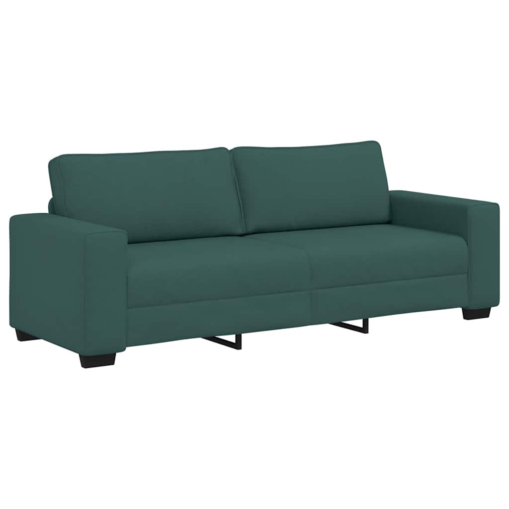 3-Sitzer-Sofa Dunkelgrün 220x77x82 cm Stoff