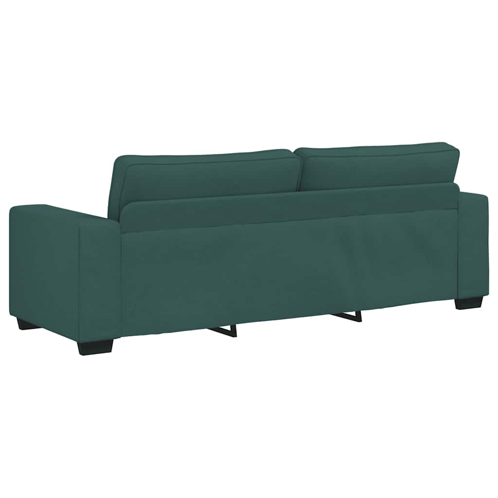 3-Sitzer-Sofa Dunkelgrün 220x77x82 cm Stoff
