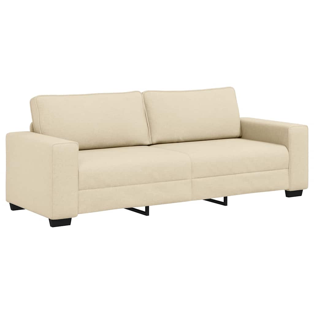 3-Sitzer-Sofa Creme 220x77x82 cm Stoff