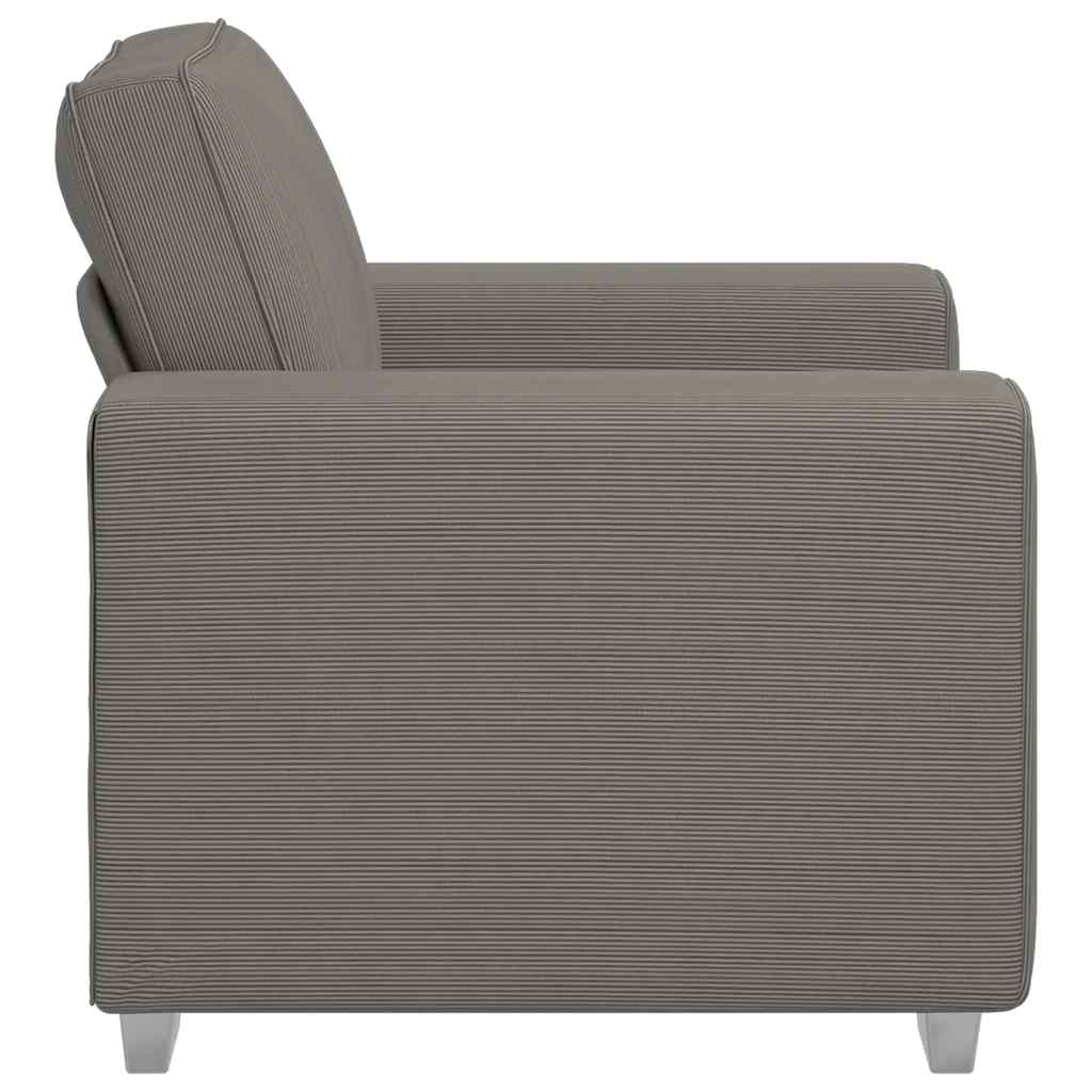Sessel Hellgrau 100x77x82 cm Cordstoff