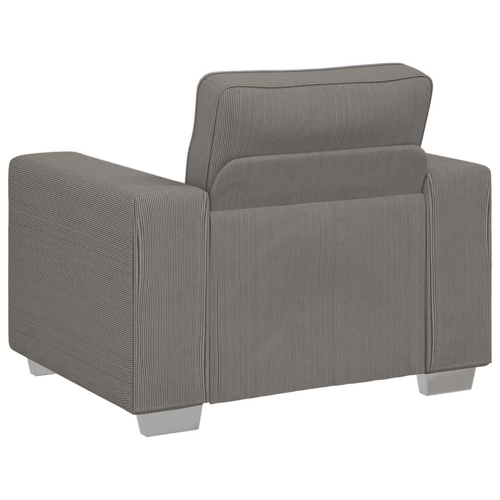 Sessel Hellgrau 100x77x82 cm Cordstoff
