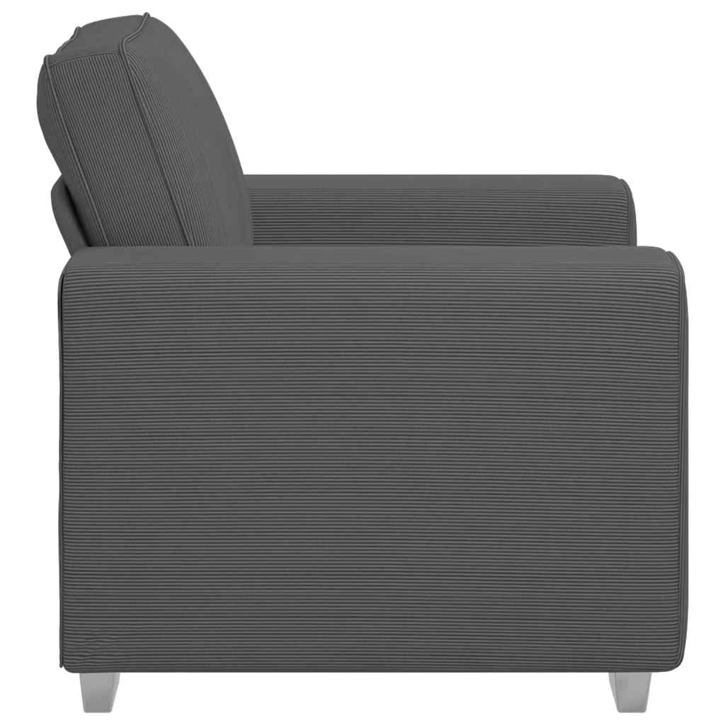 Sessel Dunkelgrau 100x77x82 cm Cordstoff