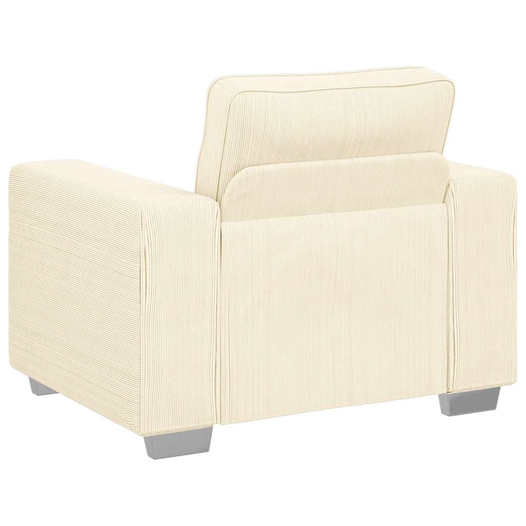 Sessel Creme 100x77x82 cm Cordstoff