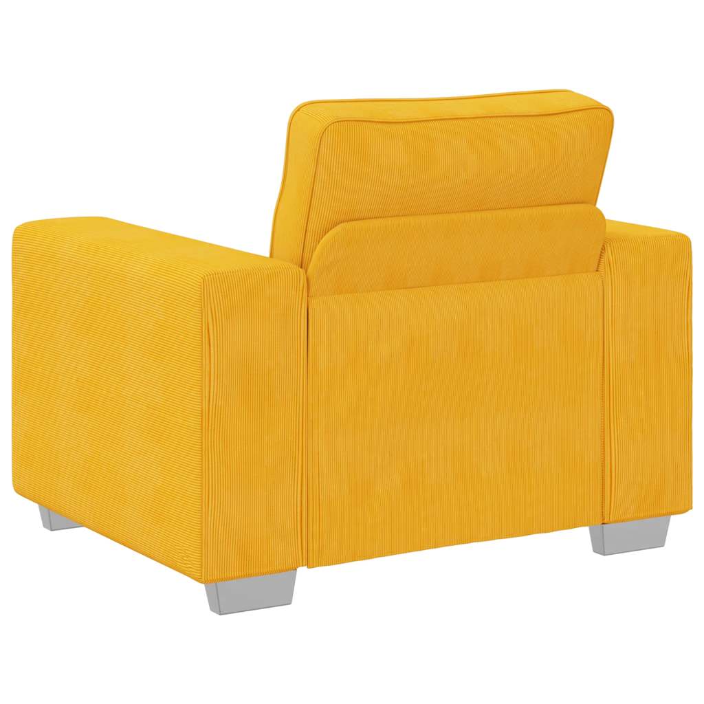 Sessel Hellgelb 100x77x82 cm Cordstoff