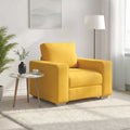 Sessel Hellgelb 100x77x82 cm Cordstoff