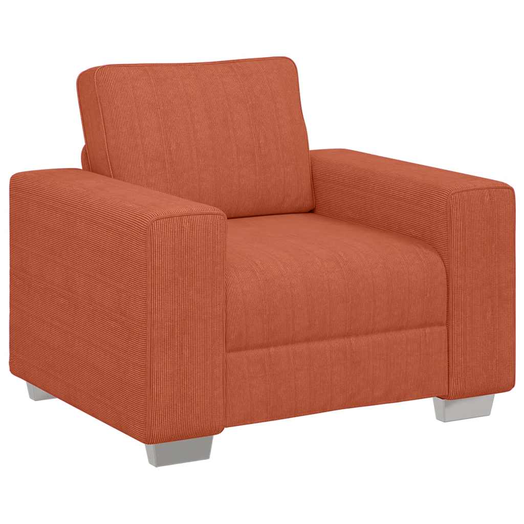 Sessel Rot Orange 100x77x82 cm Cordstoff