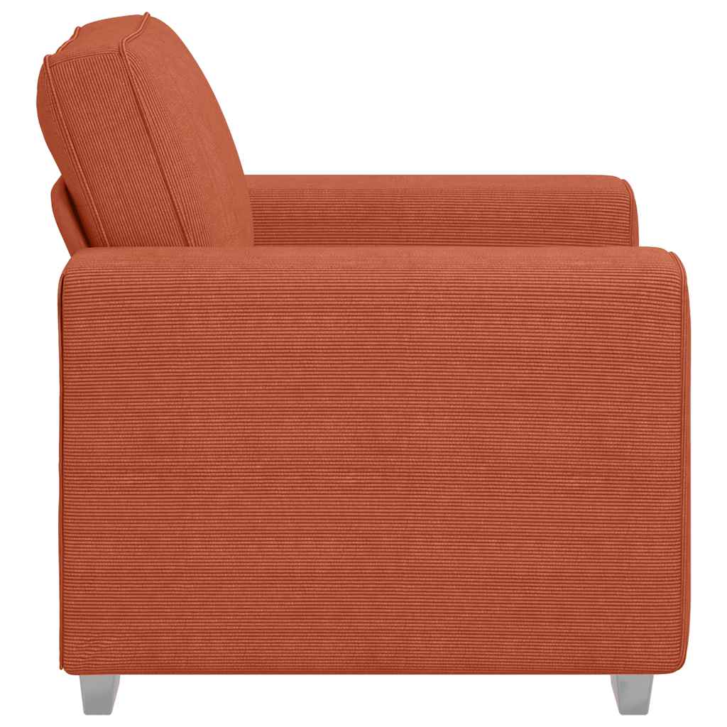 Sessel Rot Orange 100x77x82 cm Cordstoff