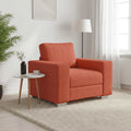Sessel Rot Orange 100x77x82 cm Cordstoff
